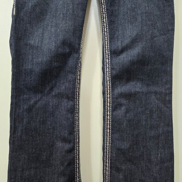 True Religion Dark Wash Boot Cut Denim Jeans Size 28 - Picture 6 of 16